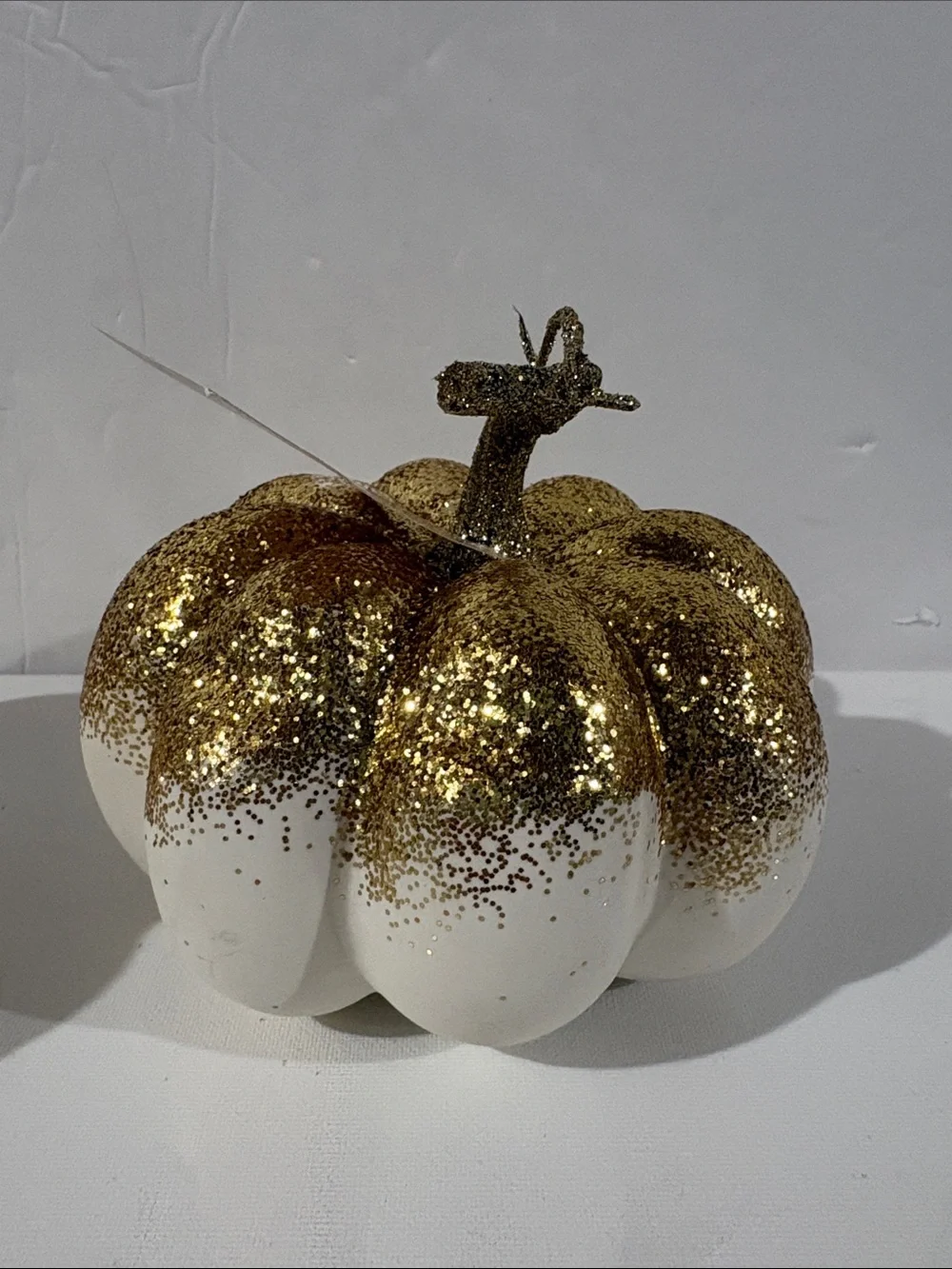 NEW Gold Glitter Pumpkin Holiday Decor - Set of 2 - Bundle - Pumpkins